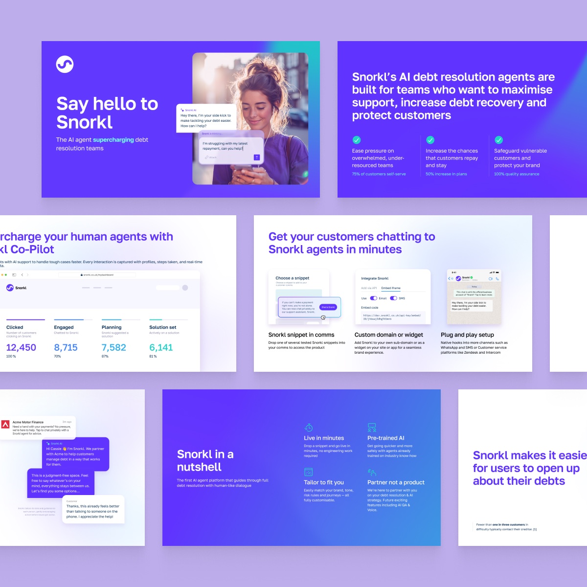 “Our work on Snorkl's sales deck and investor materials”