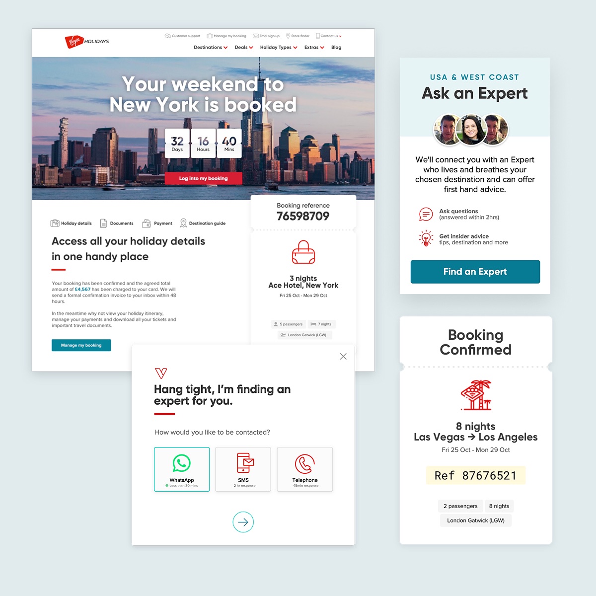 “Collection of outputs from Virgin Holidays experience vision”