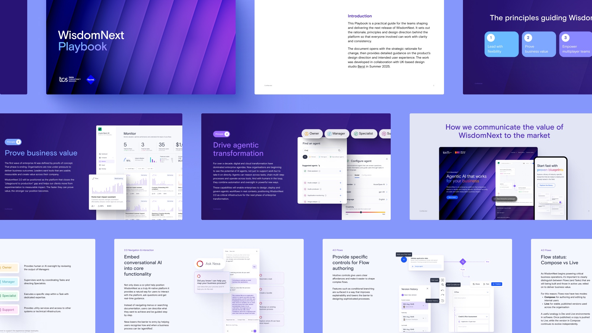 Representative screenshots of the WisdomNext interface